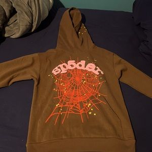 Sp5der hoodie brown